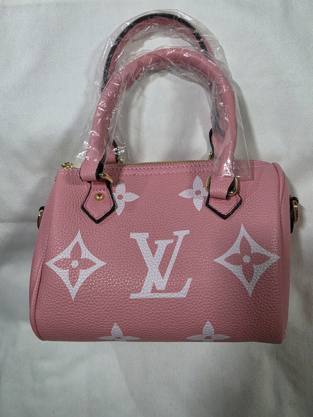 Pink Satchel Handbag with Top Handles